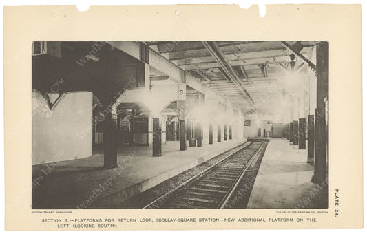 BTC Annual Report 04, 1898 Plate 24: Scollay Square Station, Brattle Street Platform