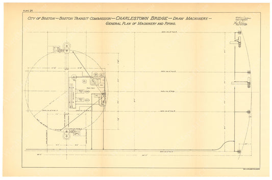 BTC Annual Report 06, 1900 Plate 24: Charlestown Bridge Draw Machinery