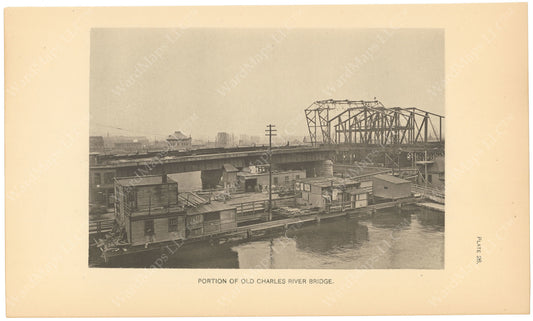 BTC Annual Report 06, 1900 Plate 26: Charles River Bridge in front of Charlestown Bridge