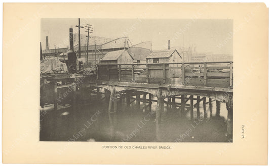 BTC Annual Report 06, 1900 Plate 27: Portion of Charles River Bridge