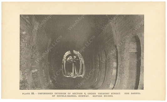 BTC Annual Report 02, 1896 Plate 28: Subway Tube Under Tremont Street