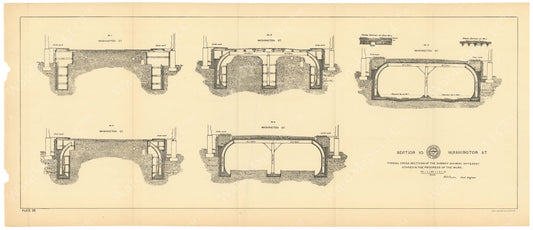 BTC Annual Report 04, 1898 Plate 28: Subway Sequence at Washington Street