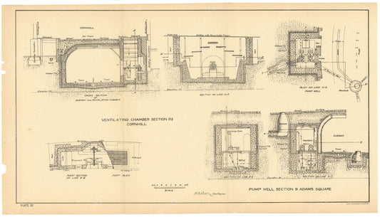 BTC Annual Report 04, 1898 Plate 30: Ventilating Chamber and Pump Well