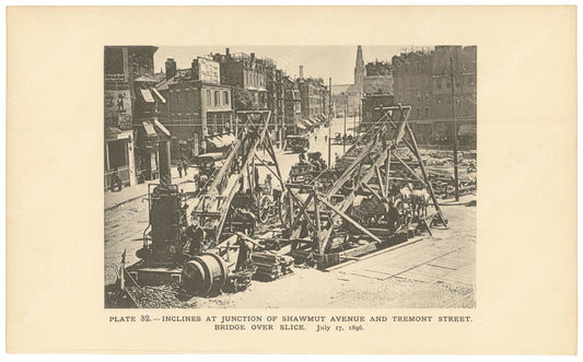 BTC Annual Report 02, 1896 Plate 32: Construction at Pleasant Street Incline