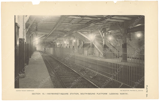 BTC Annual Report 04, 1898 Plate 34: Haymarket Square Station Looking North