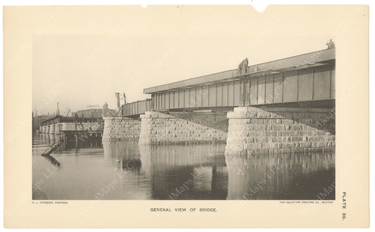 BTC Annual Report 04, 1898 Plate 39: Charlestown Bridge Construction