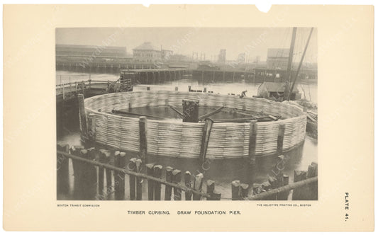 BTC Annual Report 04, 1898 Plate 41: Charlestown Bridge, Timber Curbing