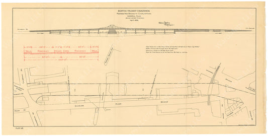 BTC Annual Report 02, 1896 Plate 47: Proposed New Bridge to Charlestown