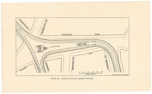 BTC Annual Report 02, 1896 Plate A: Plan of Scollay Square Station