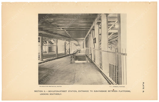 BTC Annual Report 03, 1897 Plate 08: Boylston Street Station, Entrance to Sub-Passage