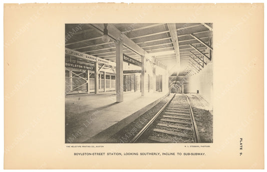 BTC Annual Report 03, 1897 Plate 09: Boylston Street Station, Incline to Sub-Subway