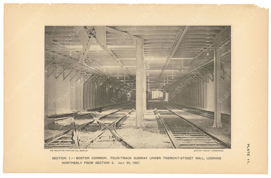 BTC Annual Report 03, 1897 Plate 11: Four Track Subway