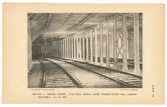 BTC Annual Report 03, 1897 Plate 12: Four Track Subway
