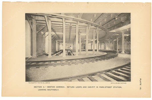 BTC Annual Report 03, 1897 Plate 15: Park Street Station Loop Tracks and Car Pit
