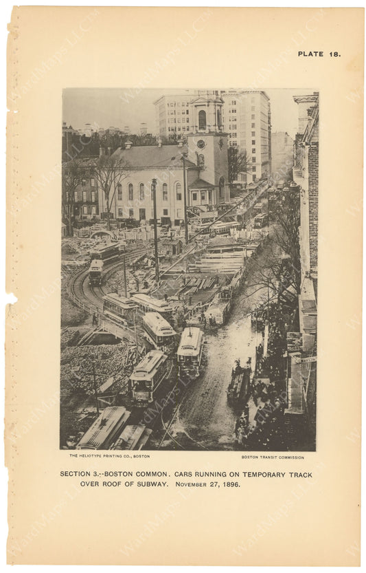 BTC Annual Report 03, 1897 Plate 18: Streetcar Tracks Over Park Street Station