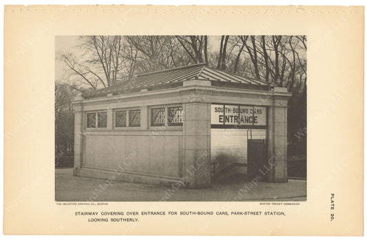 BTC Annual Report 03, 1897 Plate 20: Park Street Station, Southbound Head House