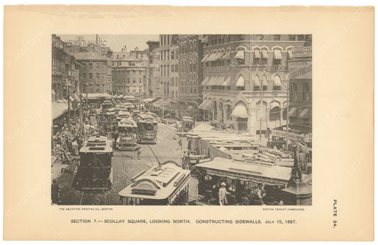 BTC Annual Report 03, 1897 Plate 24: Subway Construction at Scollay Square