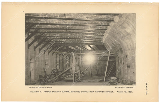 BTC Annual Report 03, 1897 Plate 26: Subway Construction Under Scollay Square