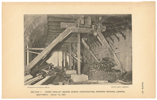 BTC Annual Report 03, 1897 Plate 27: Subway Construction Under Scollay Square