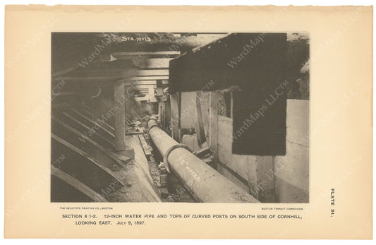 BTC Annual Report 03, 1897 Plate 31: Water Pipe at Cornhill