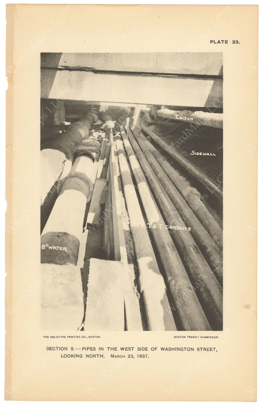 BTC Annual Report 03, 1897 Plate 33: Pipes in Washington Street