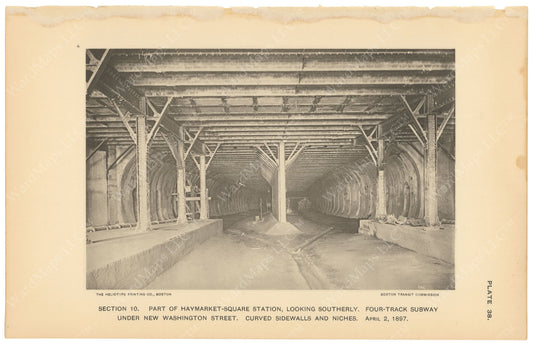 BTC Annual Report 03, 1897 Plate 38: Haymarket Square Station Looking South