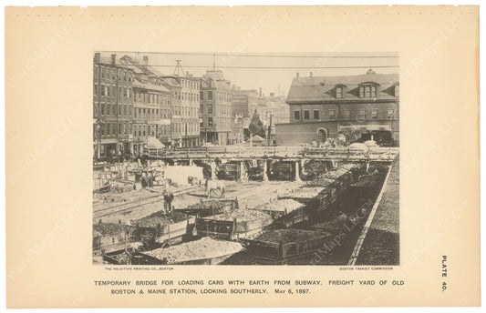 BTC Annual Report 03, 1897 Plate 40: Disposing of Subway Excavations