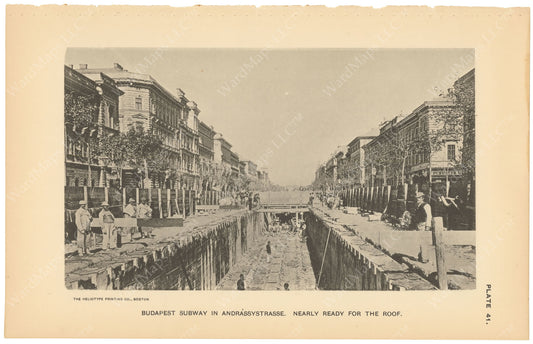 BTC Annual Report 03, 1897 Plate 41: Budapest Subway in Adrassystrasse