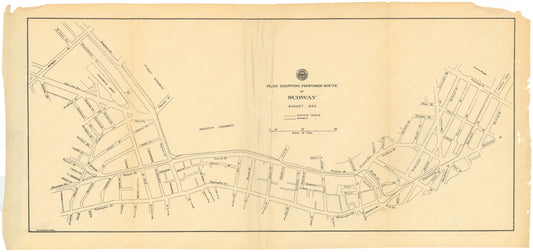 BTC Annual Report 01, 1895: Plan Showing Proposed Route of Subway, August 1895