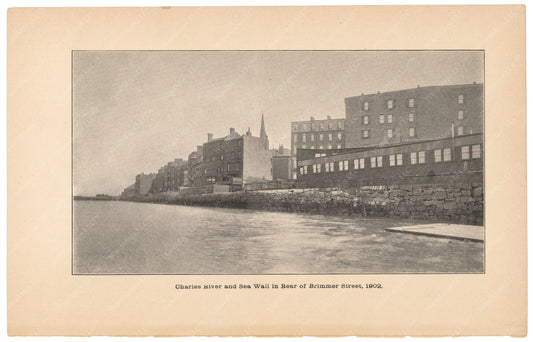 Charles River Dam Report 1903: Sea Wall at Brimmer Street 1902