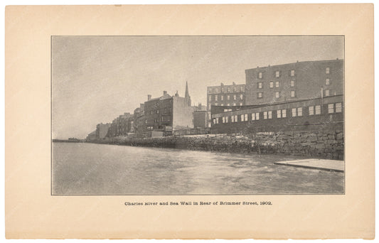 Charles River Dam Report 1903: Sea Wall at Brimmer Street 1902