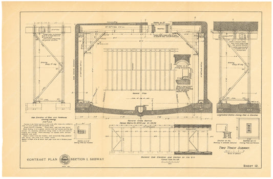 BTC Annual Report 01, 1895 Sheet 12: Two Track Subway