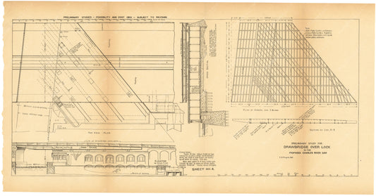 Charles River Dam Report 1903 Sheet 004: Drawbridge