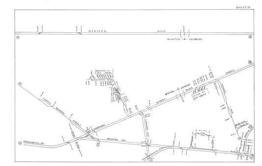 Boston Elevated Railway Co. Track Plans 1915 Plates 11: Boston - Allston