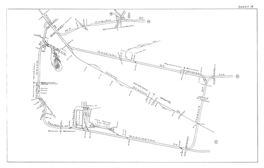 Boston Elevated Railway Co. Track Plans 1915 Plates 12: Watertown