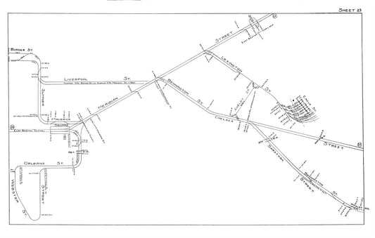 Boston Elevated Railway Co. Track Plans 1915 Plates 23: Chelsea and East Boston