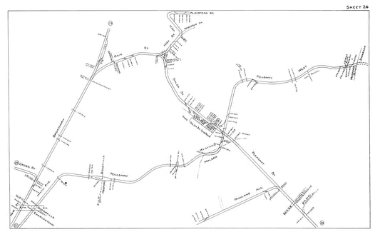Boston Elevated Railway Co. Track Plans 1915 Plates 24: Medford