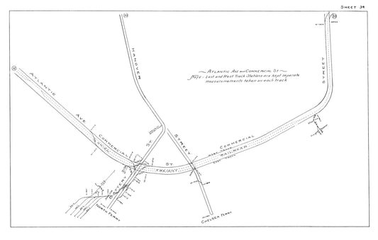 Boston Elevated Railway Co. Track Plans 1915 Plate 34: Boston - North End