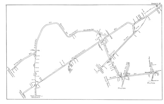 Boston Elevated Railway Co. Track Plans 1915 Plates 37: West Roxbury