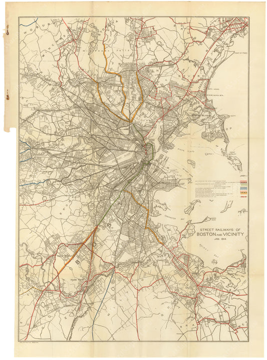 BTC Annual Report 20, 1914: Street Railways of Boston and Vicinity 1914