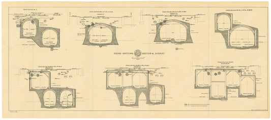 BTC Annual Report 02, 1896 Plate 25: Cross Sections at Subway Section 4