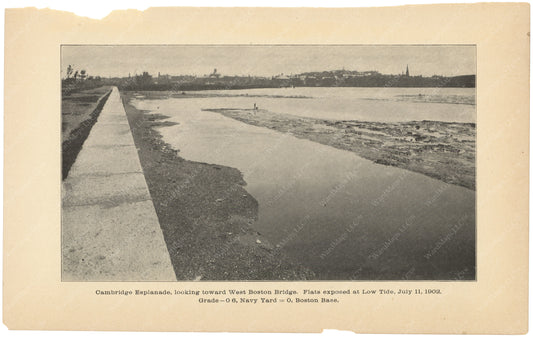 Charles River Dam Report 1903: Cambridge Esplanade 1902